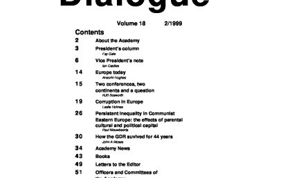 1999: Dialogue Volume 18 – Number 2