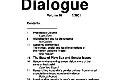 2001: Dialogue Volume 20 – Number 2