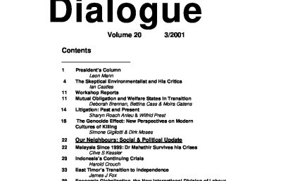 2001: Dialogue Volume 20 – Number 3