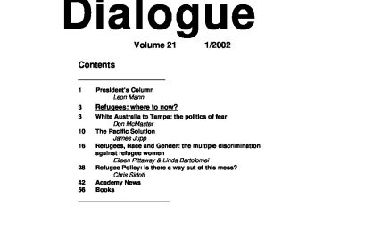 2002: Dialogue Volume 21 – Number 1