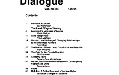 2004: Dialogue Volume 23 – Number 1