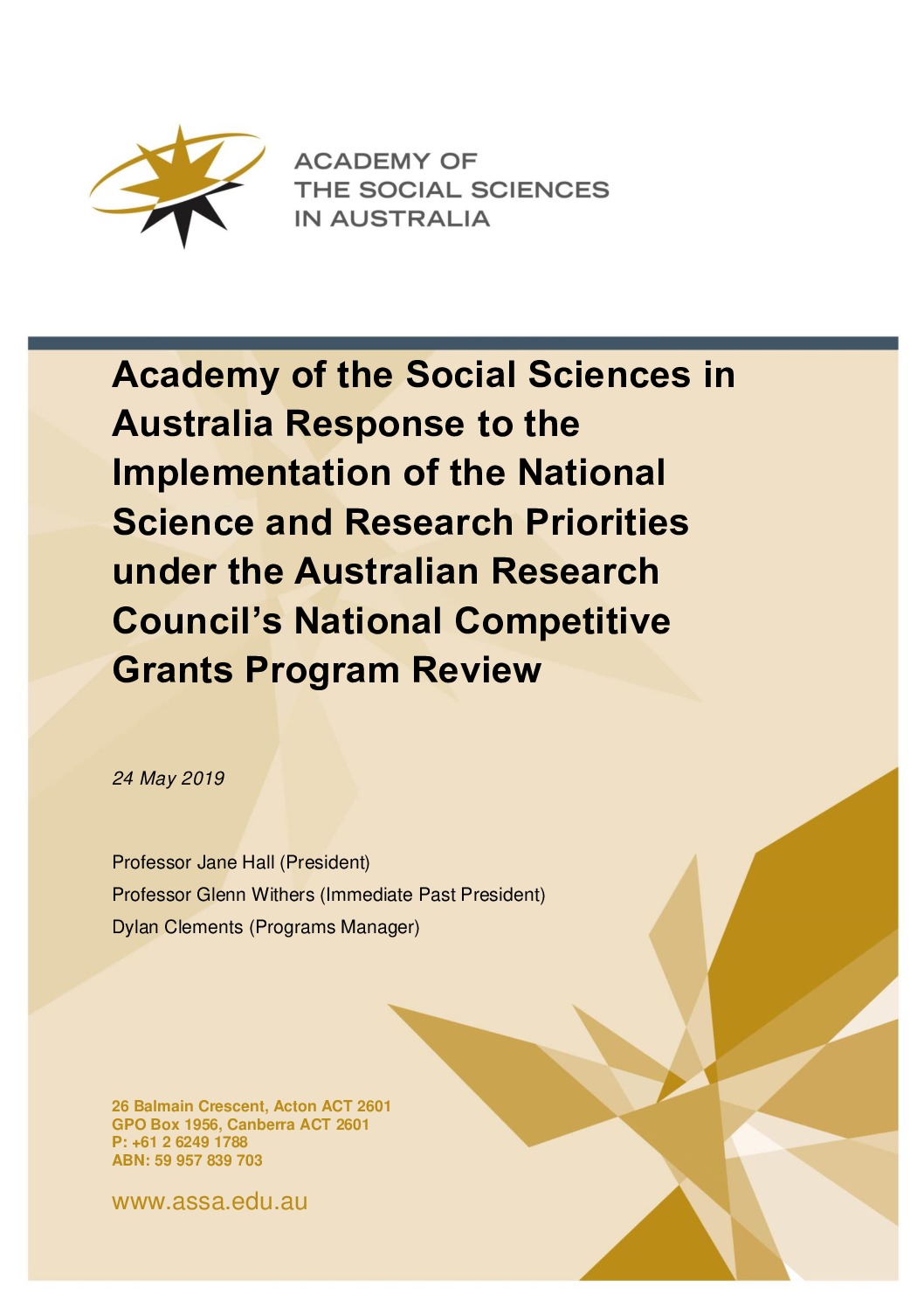 ARC National Research Priority Review
