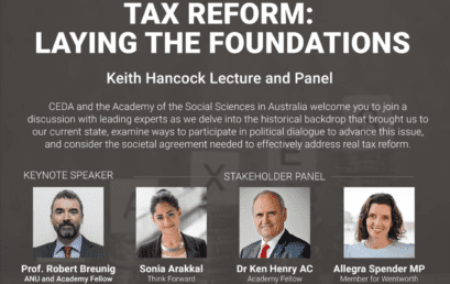 Tax reform: laying the foundations | 2024 Keith Hancock Lecture and Panel Discussion