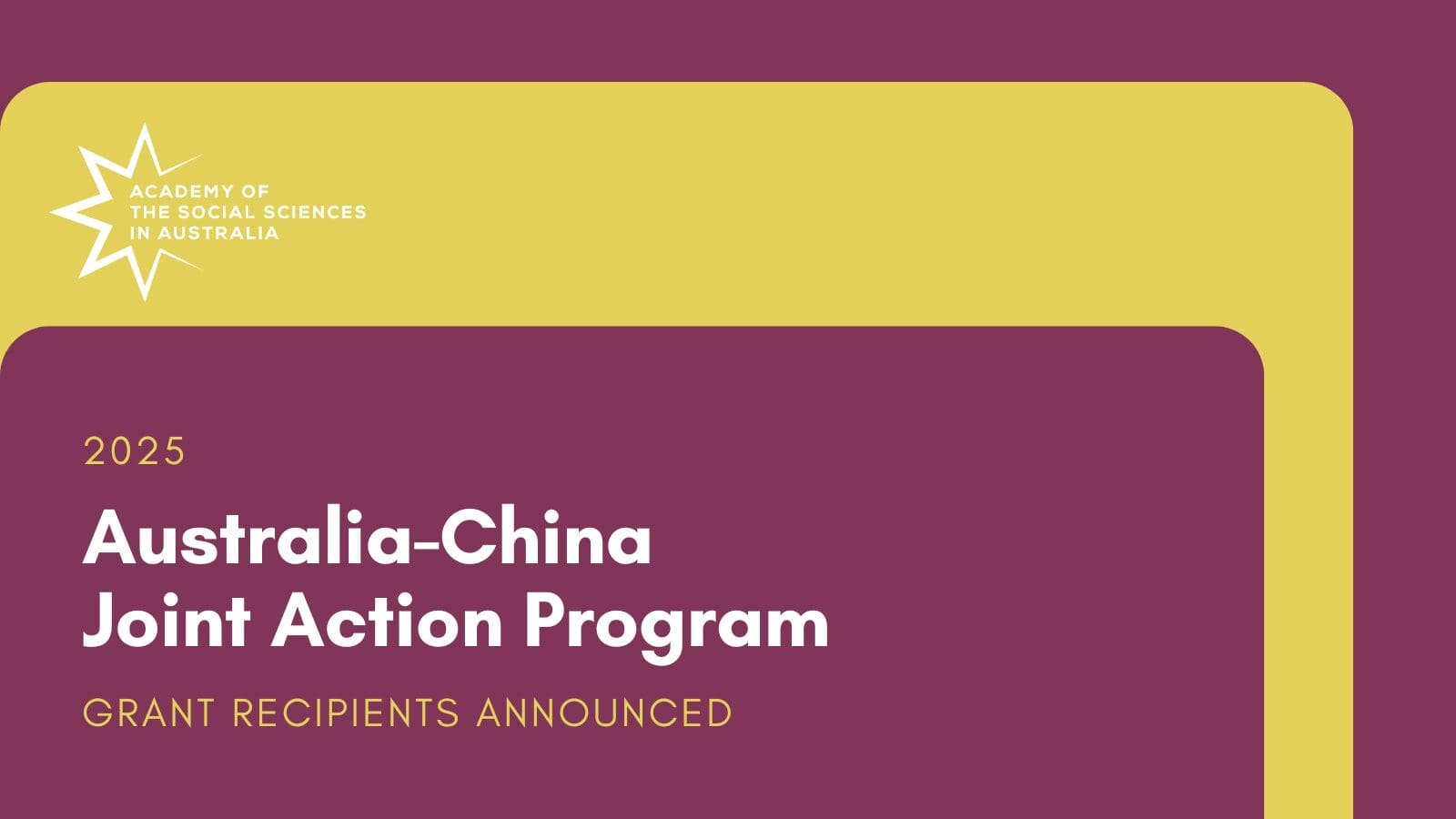 Congratulations to the 2025 ASSA-CASS Joint Action Program recipients