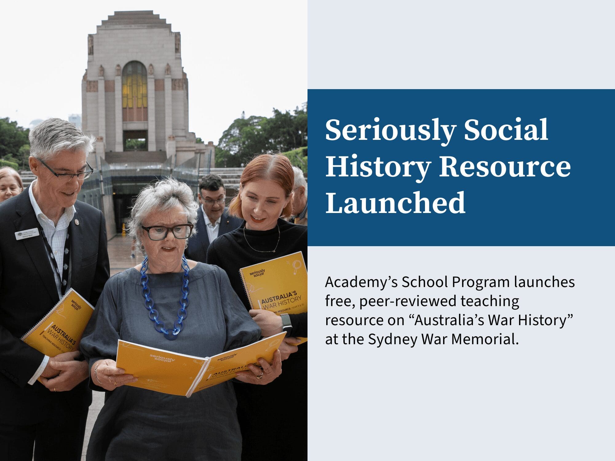 “Australia’s War History” education resource launched at Sydney Anzac Memorial