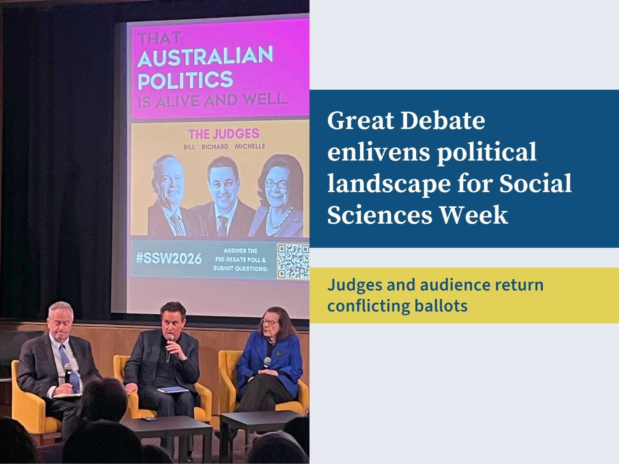 Great Debate enlivens political landscape for Social Sciences Week